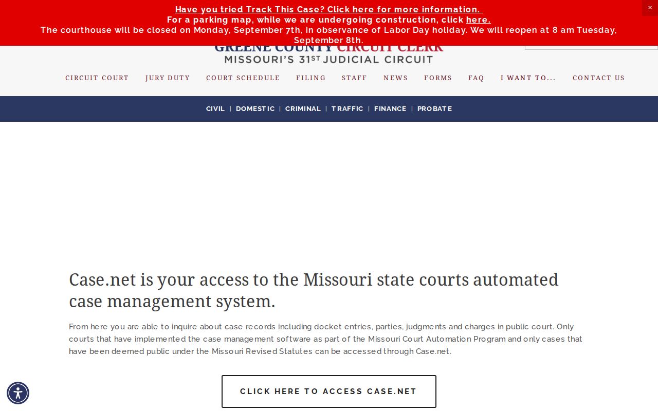 Greene County case search Case.net explanation