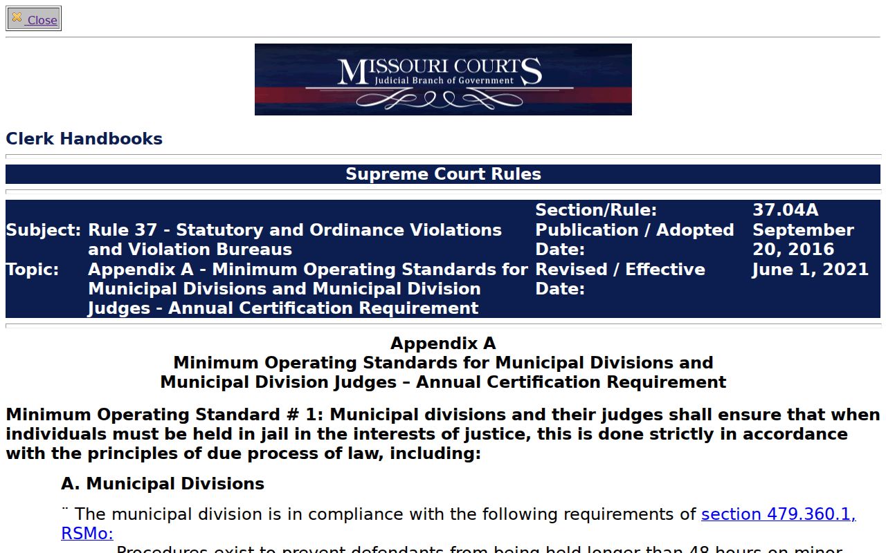Republic court docket records municipal clerk access guidance